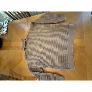 Womens Brown Turtleneck Sweater Large